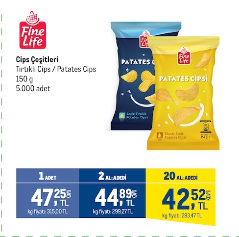 Fine Life Patates Cipsi 150G