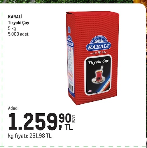 Karali Tiryaki Çay 5 Kg