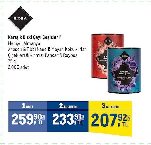 Rioba Karışık Bitki Çayı Çeşitleri 75 G