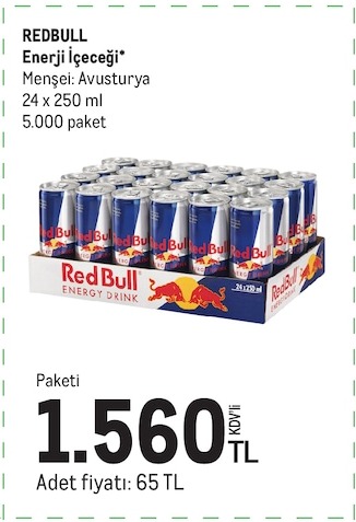 Redbull Enerji İçeceği 24 X 250 Ml