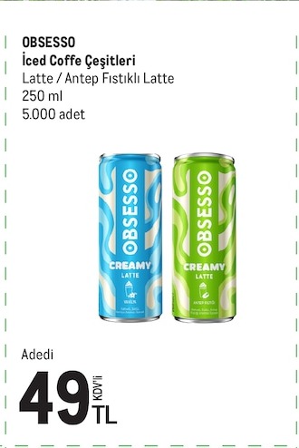 Obsesso İced Coffe Çeşitleri 250 Ml