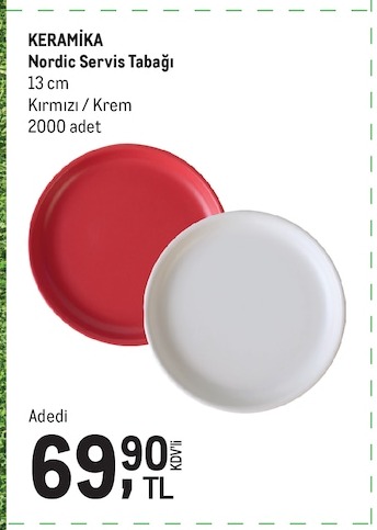 Keramika Nordic Servis Tabağı 13Cm