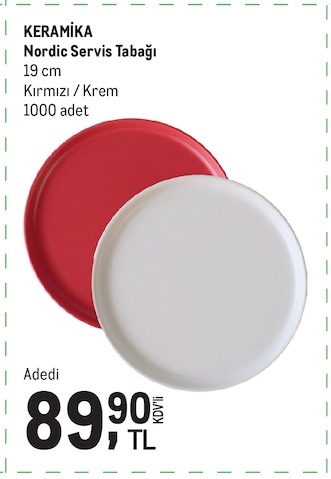 Keramika Nordic Servis Tabağı 19Cm