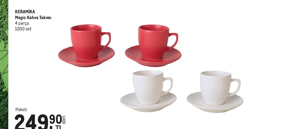 Keramika Magic Kahve Takımı 4 Parça 1000 Set