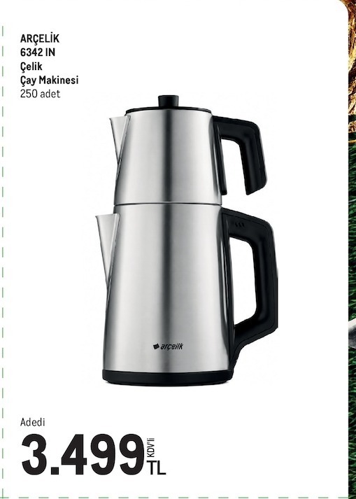 Arçelik 6342 In Çelik Çay Makinesi 250 Adet