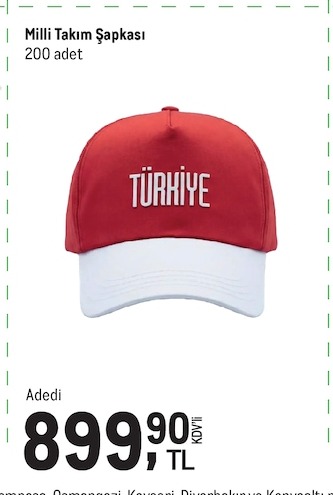 Milli Takım Şapkası 200 Adet