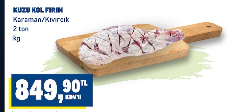Kuzu Kol Fırın Karaman / Kıvırcık 2 Kg