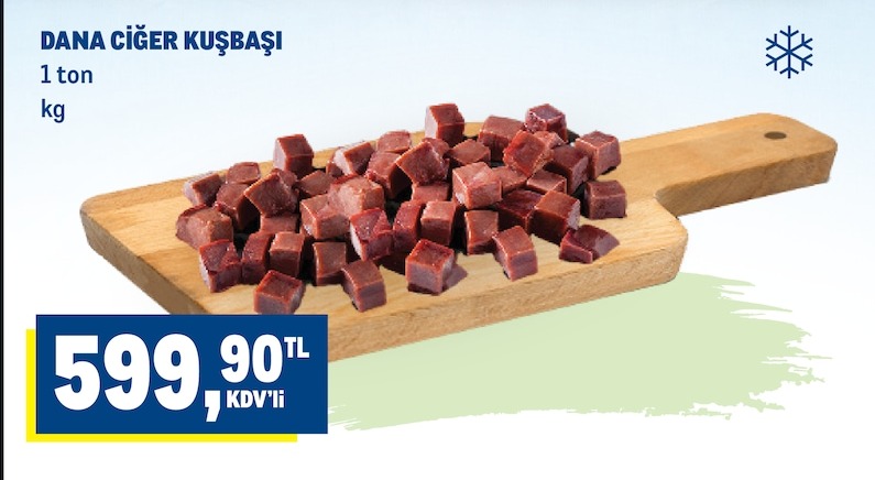 Dana Ciğer Kuşbaşı 1 Ton