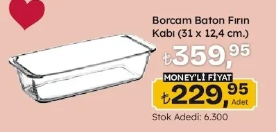 Borcam Baton Fırın Kabı (31 X 12,4 Cm.)