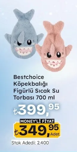 Bestchoice Köpekbalığı Figürlü Sıcak Su Torbası 700 Ml