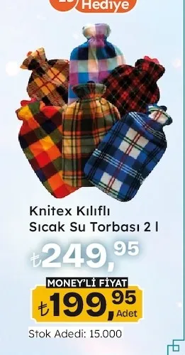 Knitex Kılıflı Sıcak Su Torbası 2 L