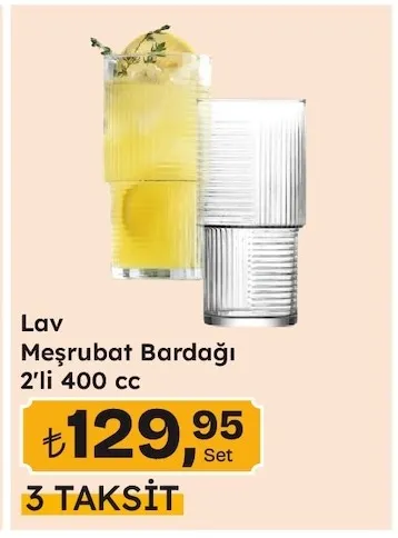 Lav Meşrubat Bardağı 2'Li 400 Cc