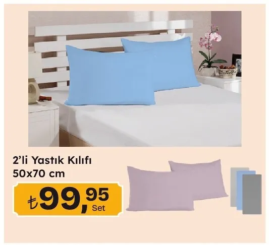 2'Li Yastık Kılıfı 50X70 Cm