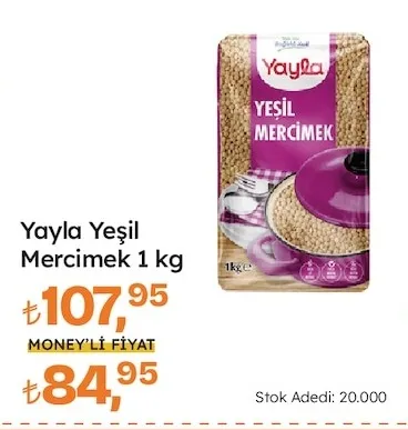 Yayla Yeşil Mercimek 1 Kg