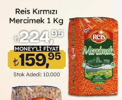 Reis Kırmızı Mercimek 1 Kg