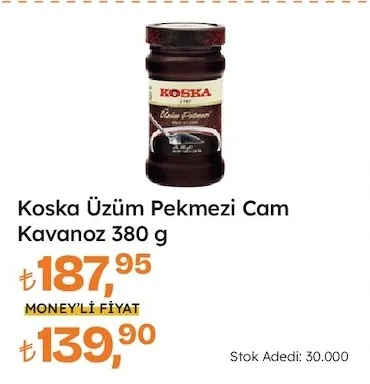 Koska Üzüm Pekmezi Cam Kavanoz 380 G
