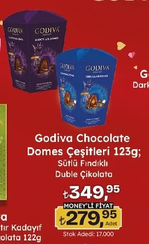 Godiva Chocolate Domes Çeşitleri 123G; Sütlü Fındıklı Duble Çikolata