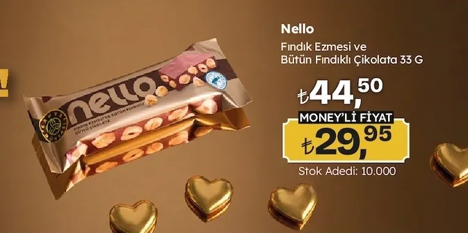 Nello Fındık Ezmesi Ve Bütün Fındıklı Çikolata 33 G