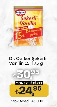 Dr. Oetker Şekerli Vanilin 15'Li 75 G