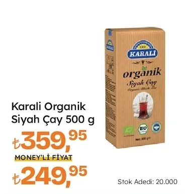 Karali Organik Siyah Çay 500 G