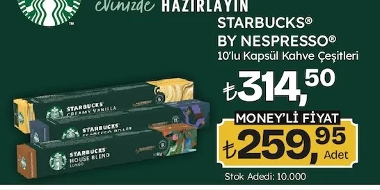 Starbucks By Nespresso 10'Lu Kapsül Kahve Çeşitleri