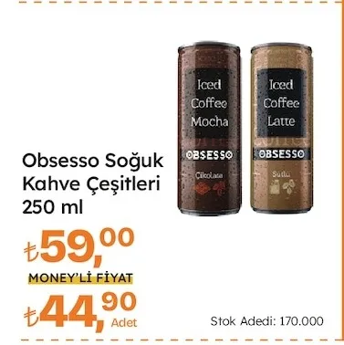 Obsesso Soğuk Kahve Çeşitleri 250 Ml