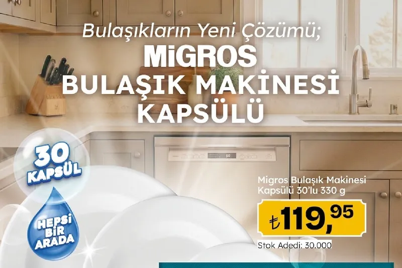 Migros Bulaşık Makinesi Kapsülü 30'Lu 330 G