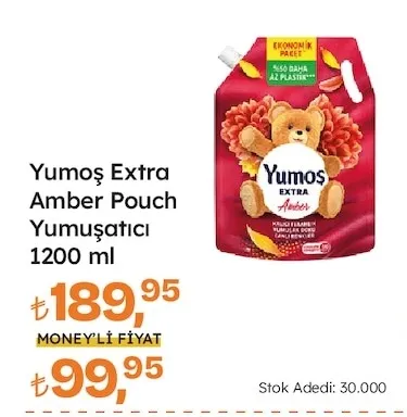 Yumoş Extra Amber Pouch Yumuşatıcı 1200 Ml