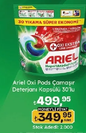Ariel Oxi Pods Çamaşır Deterjanı Kapsülü 30'Lu
