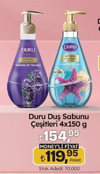 Duru Duş Sabunu Çeşitleri 4X150 G