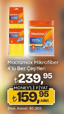 Macromax Mikrofiber 4'Lü Bez Çeşitleri