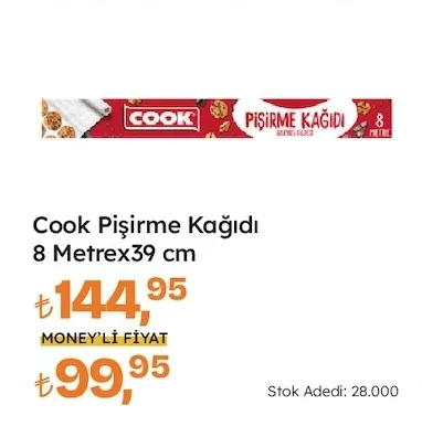 Cook Pişirme Kağıdı 8 Metrex39 Cm