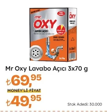 Mr Oxy Lavabo Açıcı 3X70 G