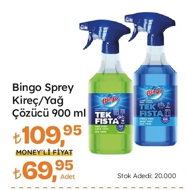 Bingo Sprey Kireç/Yağ Çözücü 900 Ml