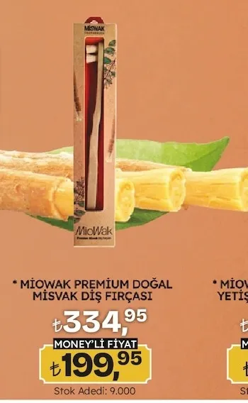 Mıowak Premium Doğal Mısvak Diş Fırçası