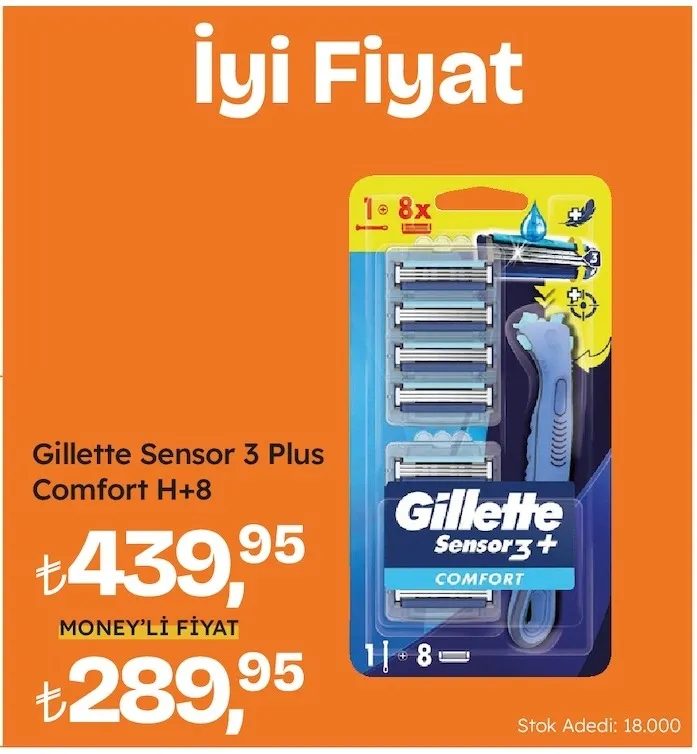 Gillette Sensor 3 Plus Comfort H+8