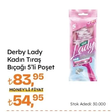 Derby Lady Kadın Tıraş Bıçağı 5'Li Poşet