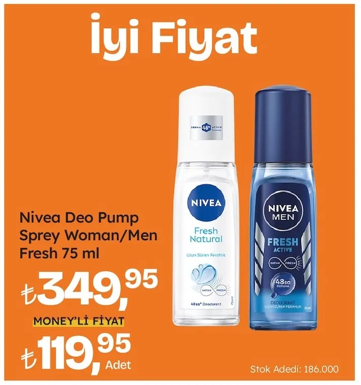 Nivea Deo Pump Sprey Woman/Men Fresh 75 Ml