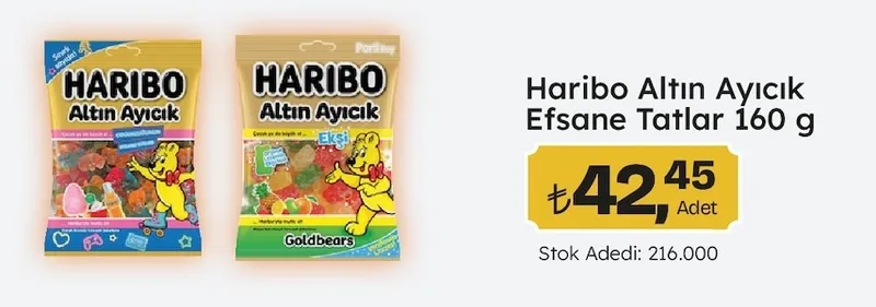 Haribo Altın Ayıcık Efsane Tatlar 160 G