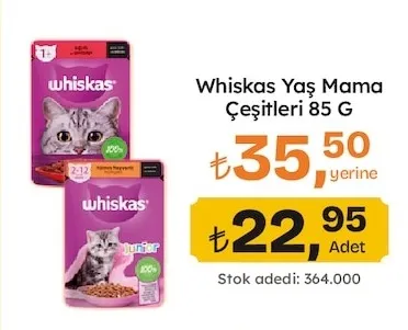 Whiskas Yaş Mama Çeşitleri 85 G