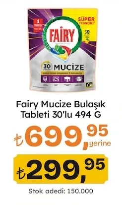 Fairy Mucize Bulaşık Tableti 30'Lu 494 G