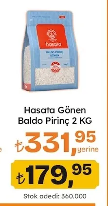 Hasata Gönen Baldo Pirinç 2 Kg