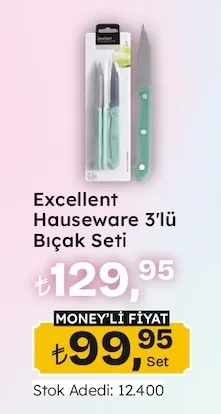 Excellent Hauseware 3'Lü Bıçak Seti