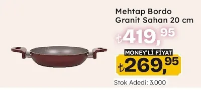 Mehtap Bordo Granit Sahan 20 Cm