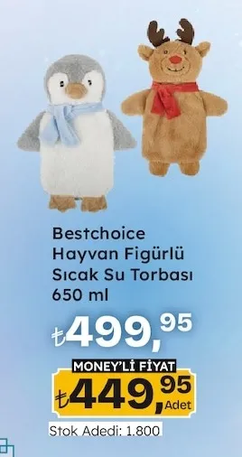 Bestchoice Hayvan Figürlü Sıcak Su Torbası 650 Ml