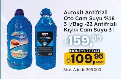 Autokit Antifrizli Oto Cam Suyu %18 3 L / Bsg -22 Antifrizli Kışlık Cam Suyu 3 L
