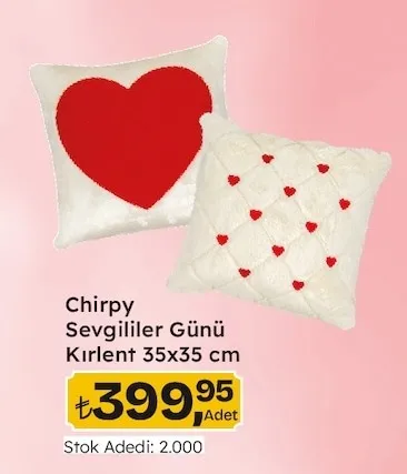 Chirpy Sevgililer Günü Kırlent 35X35 Cm