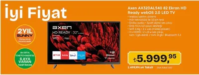 Axen Ax32Dal540 82 Ekran Hd Ready Webos 2.0 Led Tv