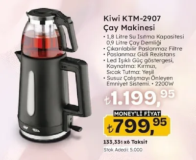 Kiwi Ktm-2907 Çay Makinesi