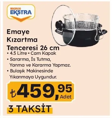 Emaye Kızartma Tenceresi 26 Cm